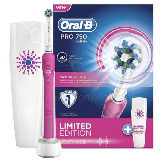 Электрическая зубная щетка Braun Oral-B Pro 750 CrossAction Pink (D16.513.UX)